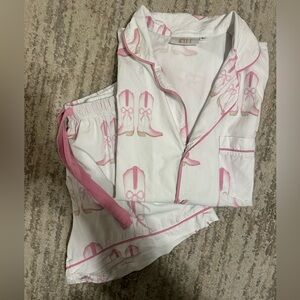 Hamner Hill Trendy Cowgirl Boot/Bow Pajama Set